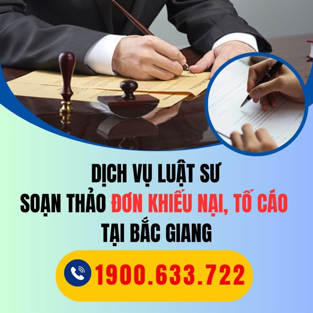 BAC GIANG dich vu luat su soan thao don khieu nai toi cao