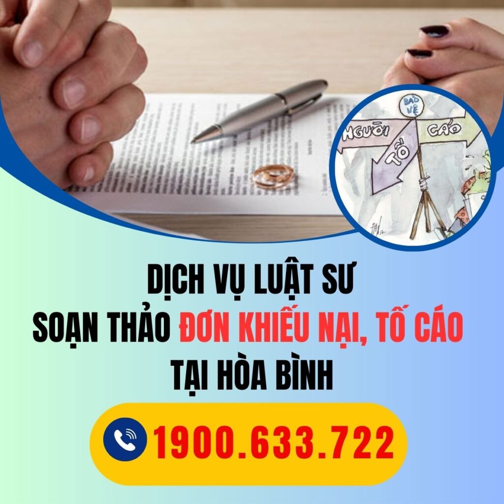 HOA BINH dich vu luat su soan thao don khieu nai toi cao