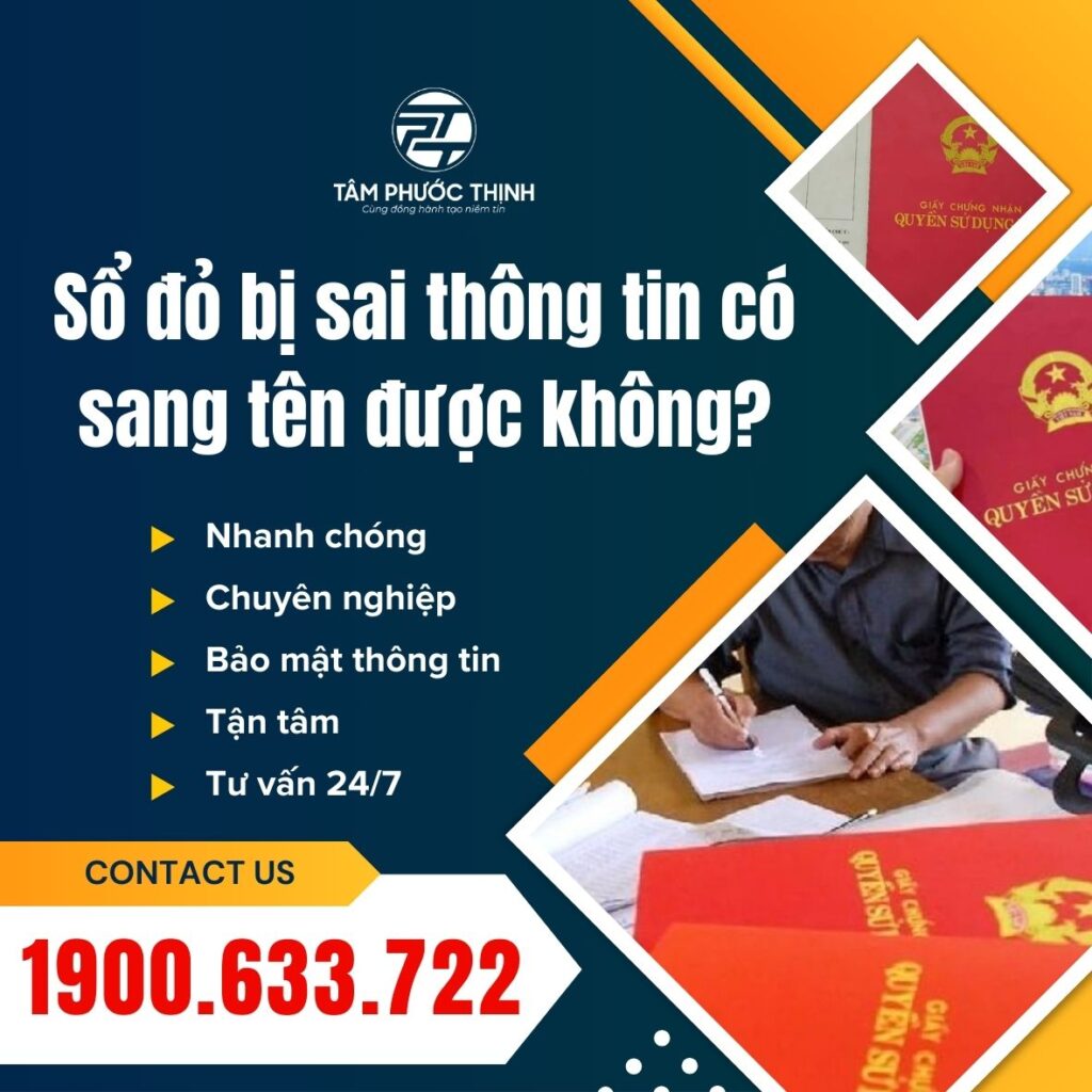 Dịch Vụ 1 so do bi sai thong tin co sang ten duoc khong