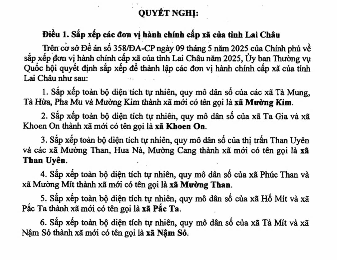 Danh sách 38 Xã, Phường tỉnh Lai Châu sau sáp nhập 2 Danh sách 38 Xã Phường tỉnh Lai Châu sau sáp nhập