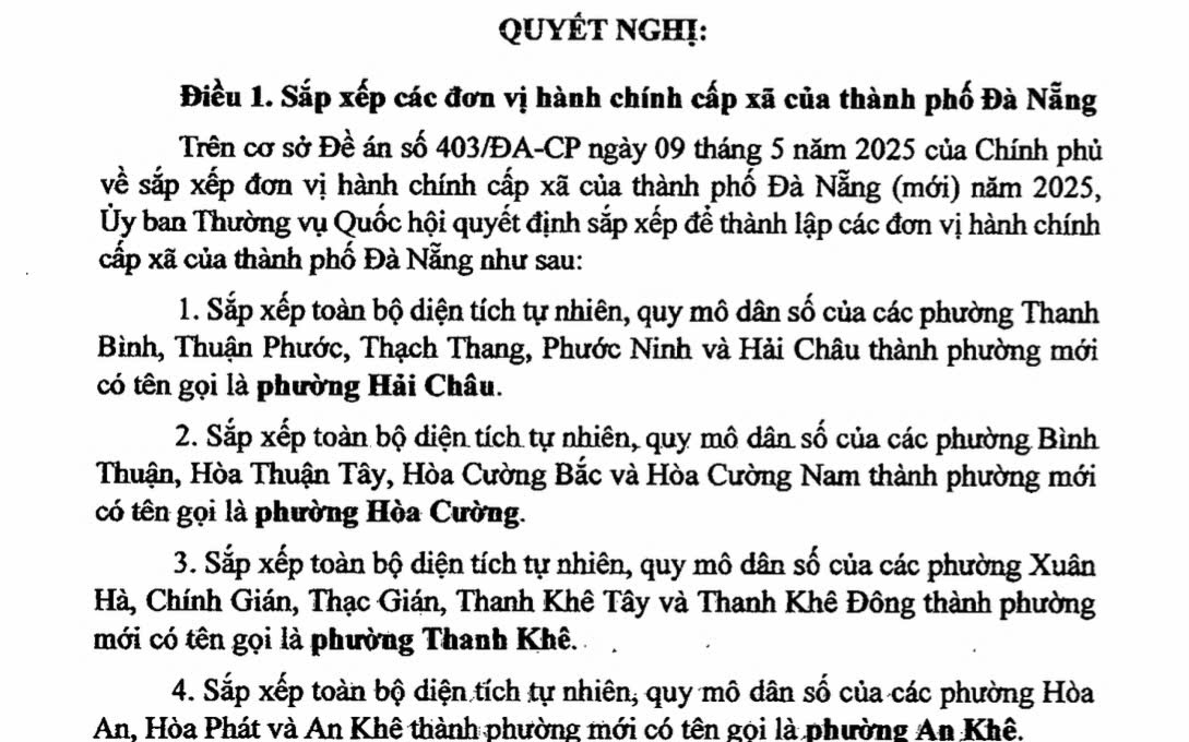 Danh sách 94 Xã, Phường Thành phố Đà Nẵng sau sáp nhập 2 Danh sách 94 Xã Phường Thành phố Đà Nẵng sau sáp nhập