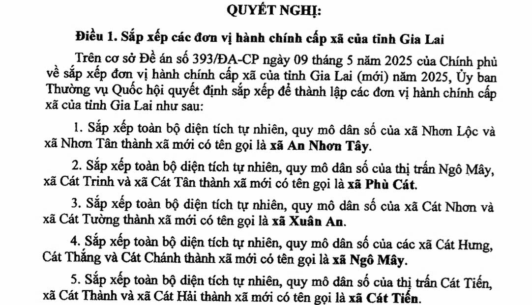 Danh sách 135 Xã Phường Tỉnh Gia Lai sau sáp nhập