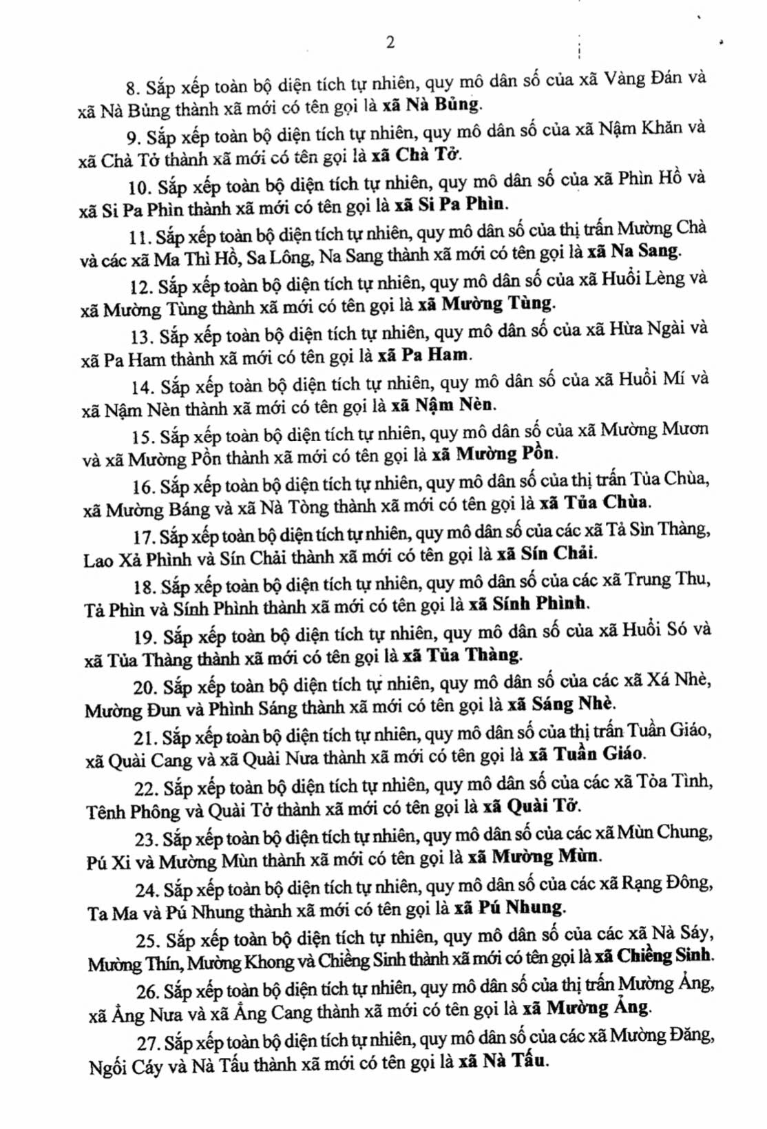Danh sách 45 Xã, Phường tỉnh Điện Biên sau sáp nhập 3 Danh sách 45 Xã Phường tỉnh Điện Biên sau sáp nhập