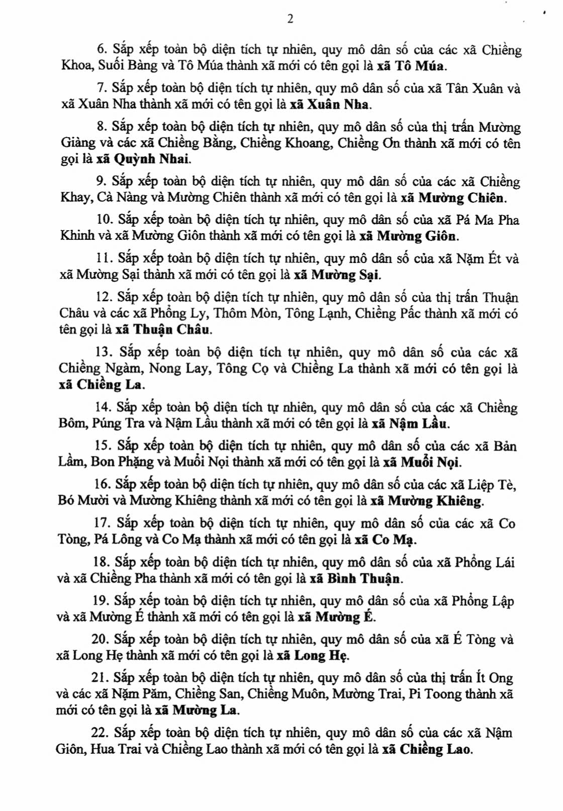 Danh sách 75 Xã Phường tỉnh sơn la sau sáp nhập
