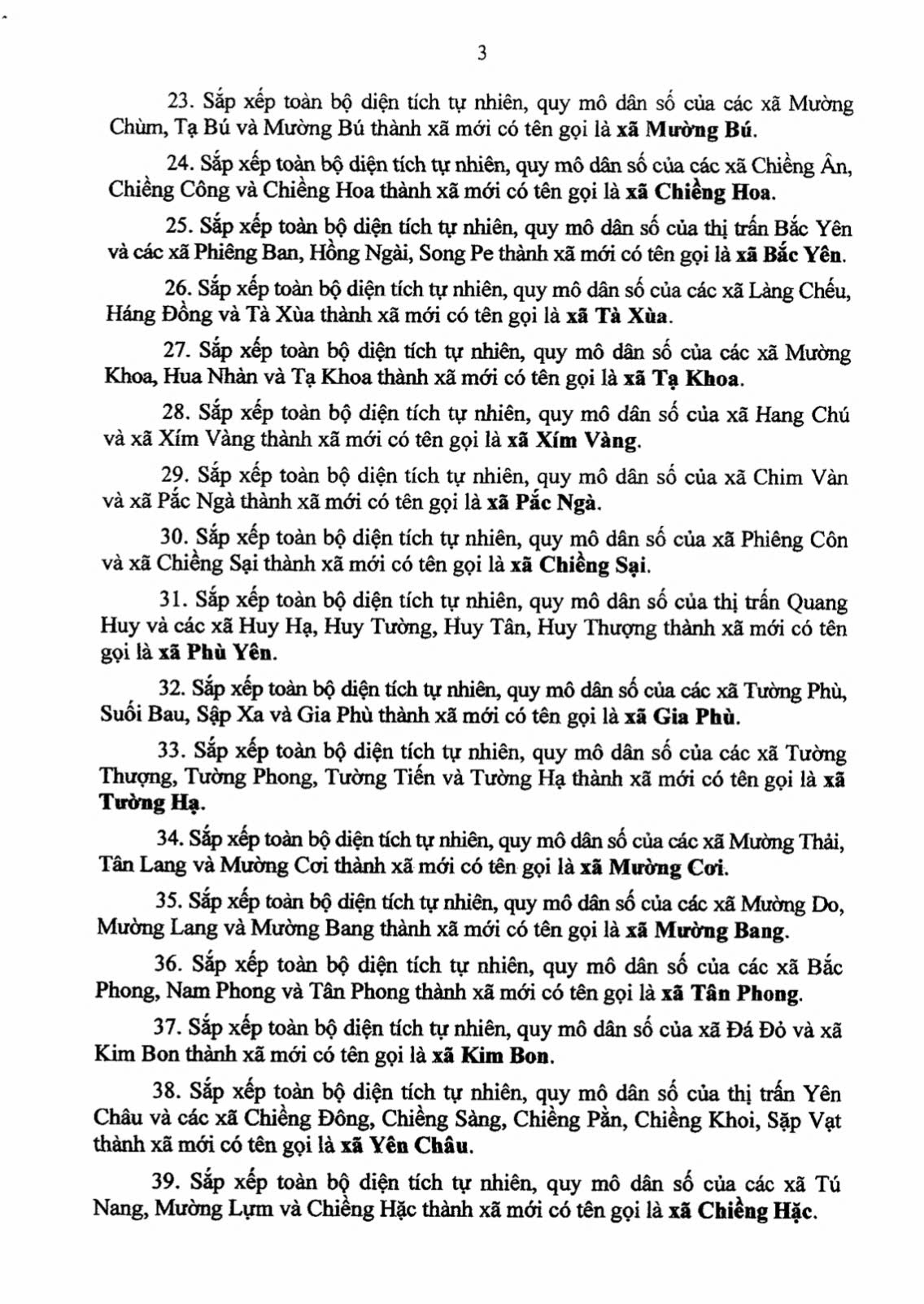 Danh sách 75 Xã Phường tỉnh sơn la sau sáp nhập