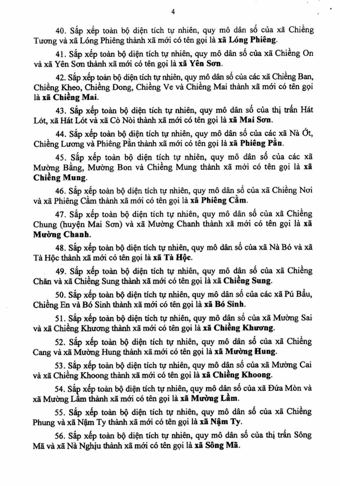 Danh sách 75 Xã Phường tỉnh sơn la sau sáp nhập