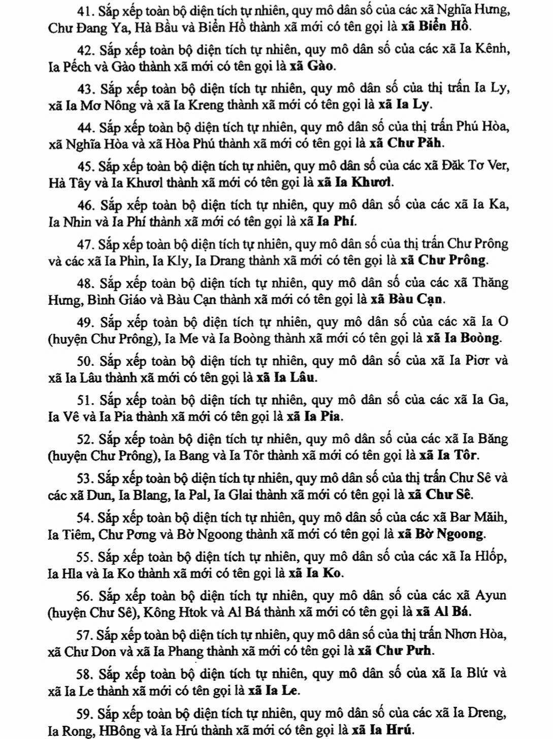 Danh sách 135 Xã Phường Tỉnh Gia Lai sau sáp nhập