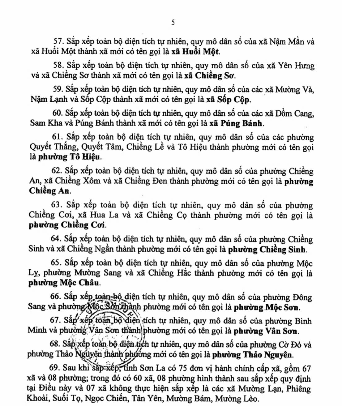 Danh sách 75 Xã Phường tỉnh sơn la sau sáp nhập