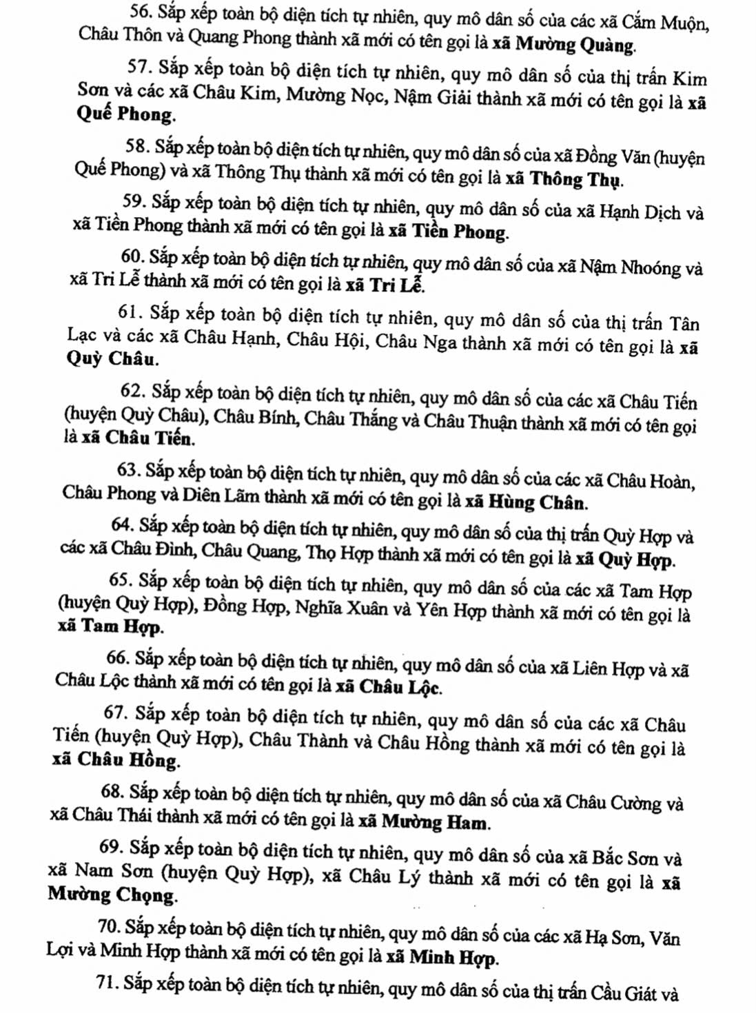 Danh sách 130 Xã Phường Tỉnh Nghệ An sau sáp nhập