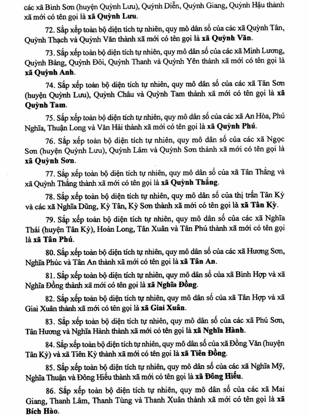 Danh sách 130 Xã Phường Tỉnh Nghệ An sau sáp nhập