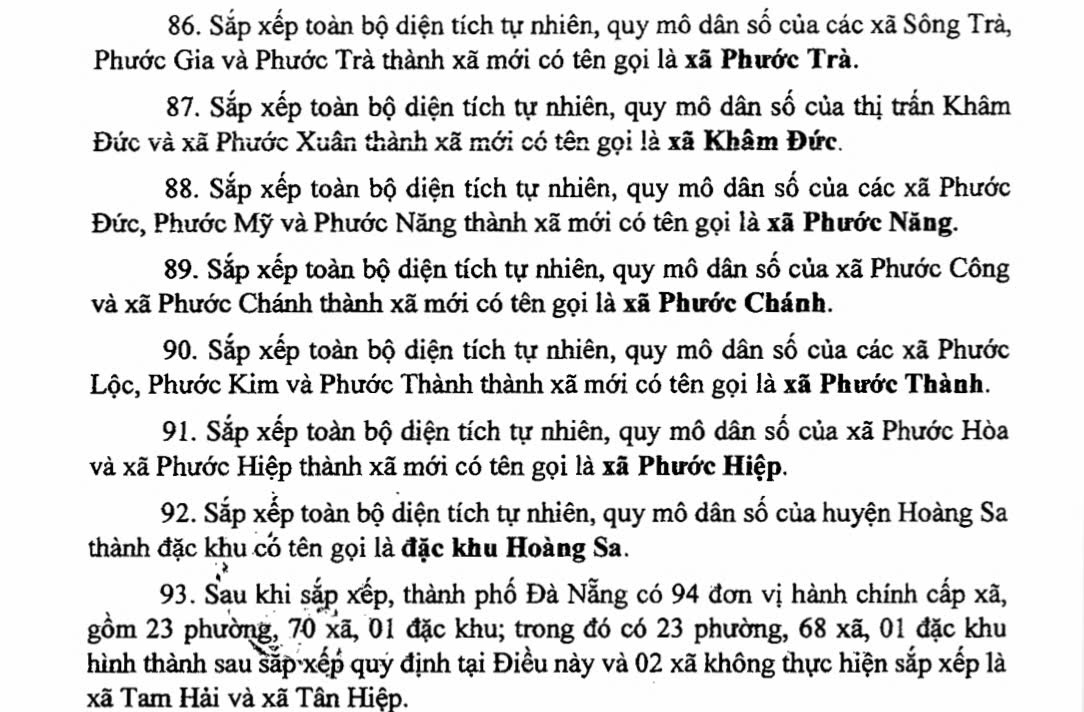 Danh sách 94 Xã, Phường Thành phố Đà Nẵng sau sáp nhập 8 Danh sách 94 Xã Phường Thành phố Đà Nẵng sau sáp nhập