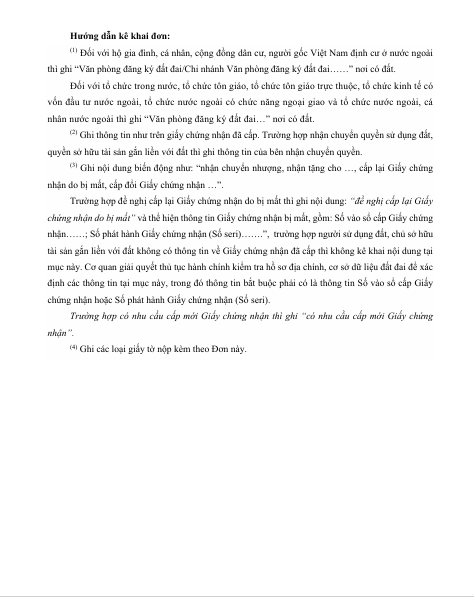  mẫu cấp đổi cấp lại sổ đỏ mới nhất hiện nay 