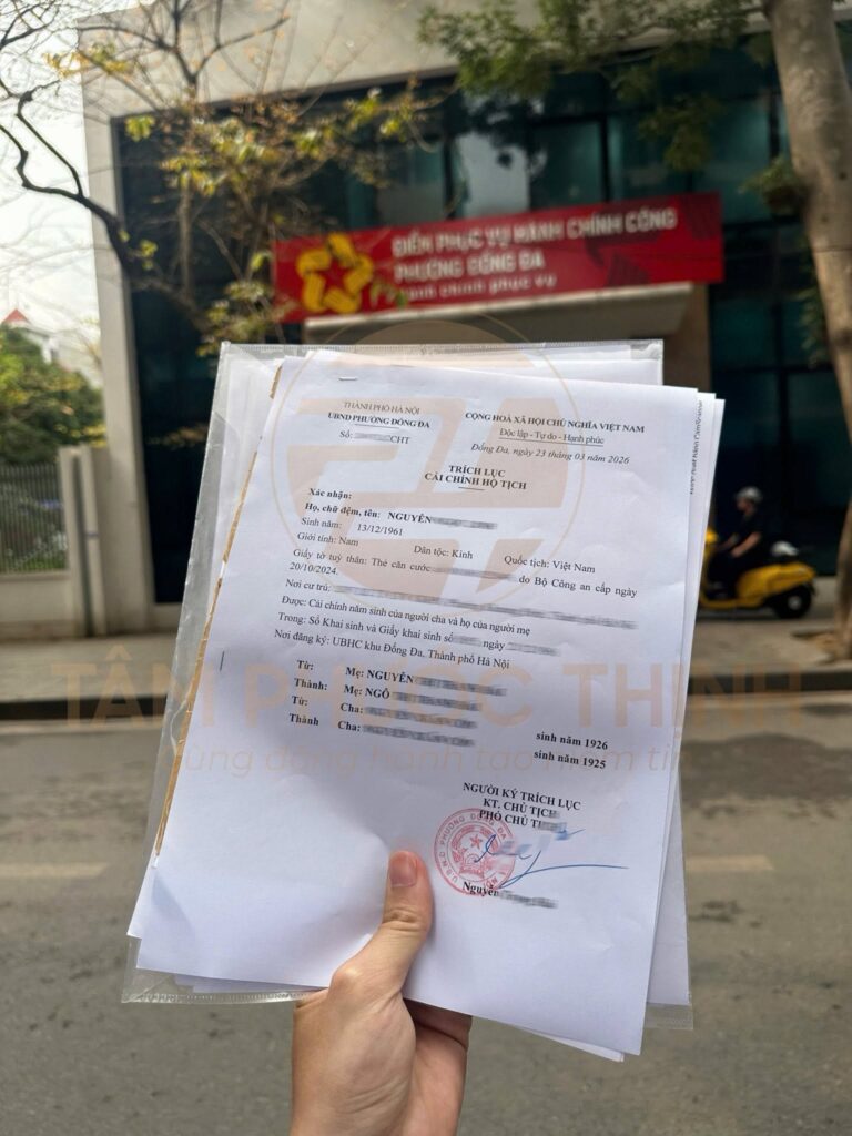 Dịch Vụ 6 thời gian cải chính giấy khai sinh theo quy định hiện nay
