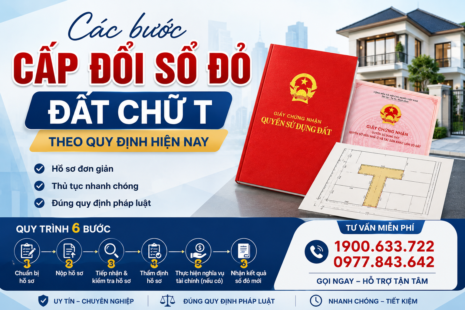 Các bước cấp đổi sổ đỏ đất chữ T theo quy định hiện nay 2 Các bước cấp đổi sổ đỏ đất chữ T