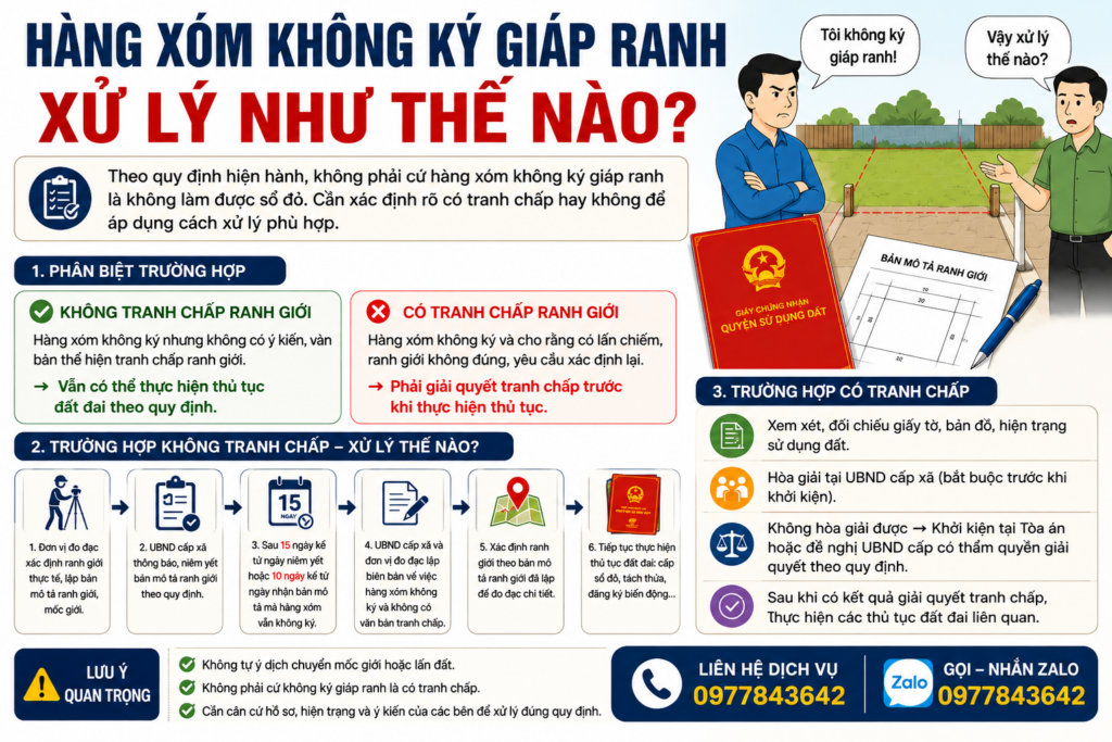 Dịch Vụ 1 Hàng xóm không ký giáp ranh xử lý như thế nào