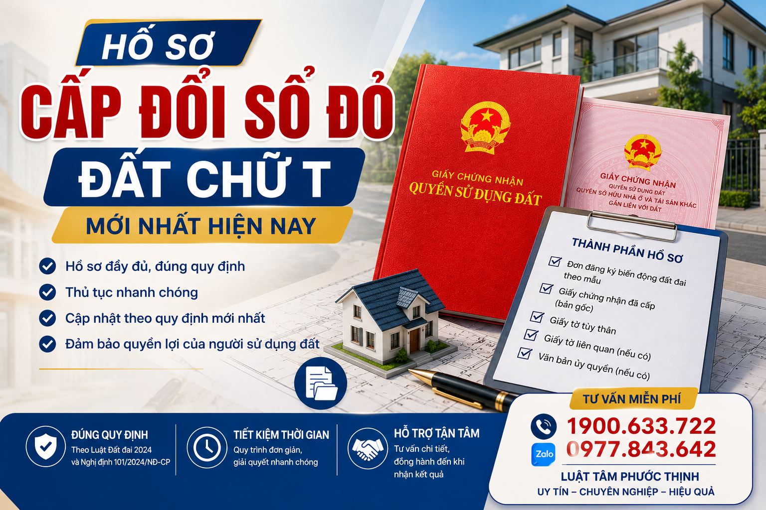Hồ sơ cấp đổi sổ đỏ đất chữ T theo quy định hiện nay 2 Hồ sơ cấp đổi sổ đỏ đất chữ T