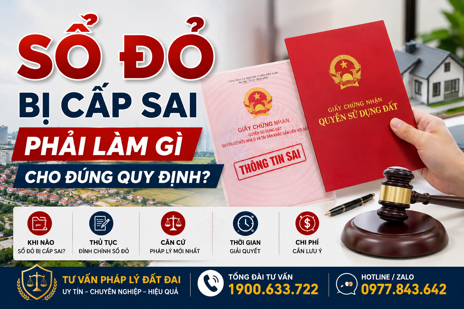 Sổ đỏ bị cấp sai phải làm gì cho đúng quy định hiện nay