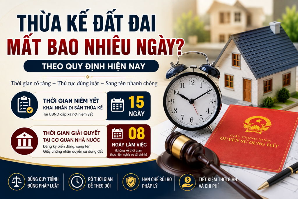 Thừa kế đất đai mất bao nhiêu ngày theo quy định hiện nay