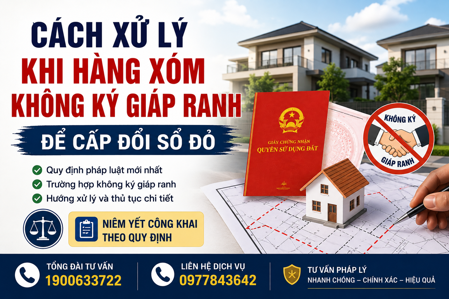cách xử lý khi hàng xóm không ký giáp ranh cấp đổi sổ đỏ