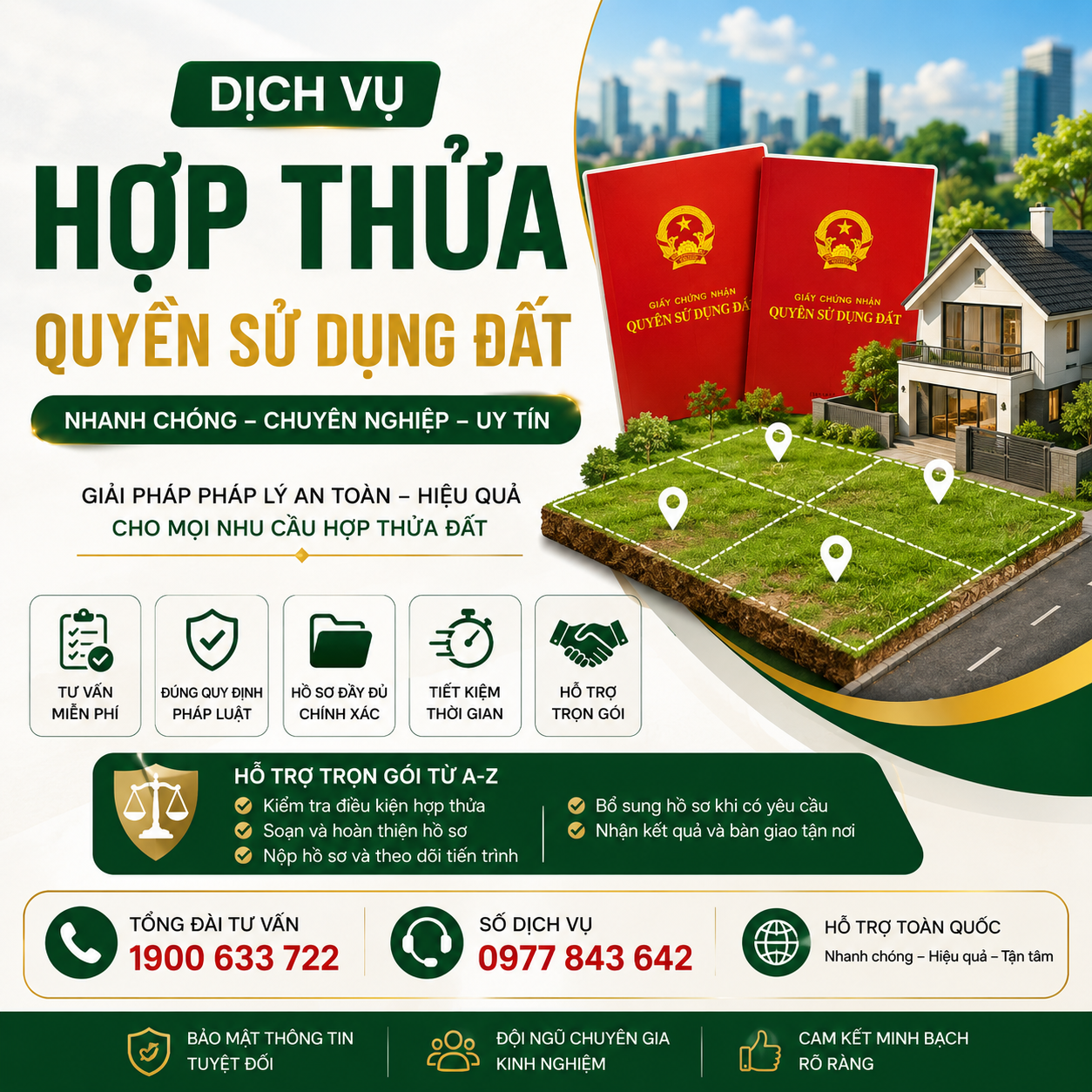 dịch vụ hợp thửa quyền sử dụng đất nhanh, uy tín