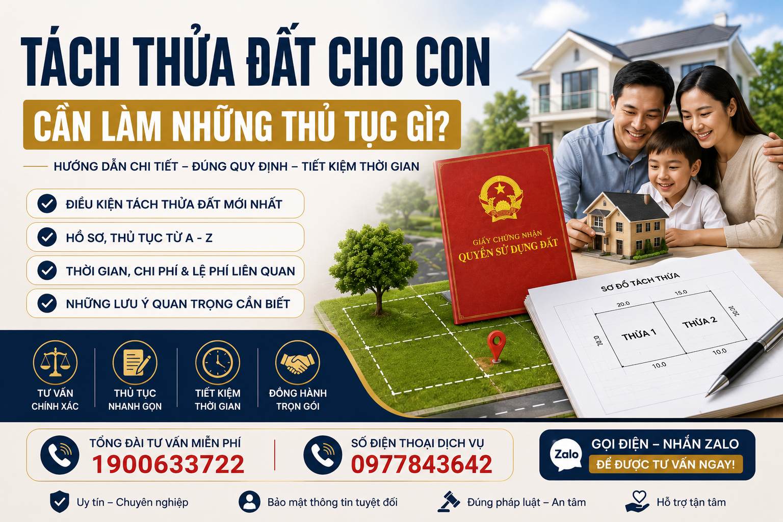 Tách thửa đất cho con cần làm những thủ tục gì? 2 tách thửa đất cho con cần làm những thủ tục gì